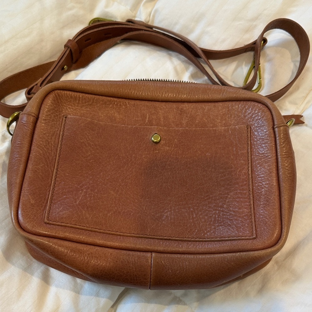 Madewell Brown Leather transport Crossbody Bag